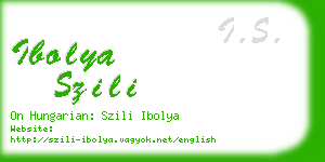 ibolya szili business card